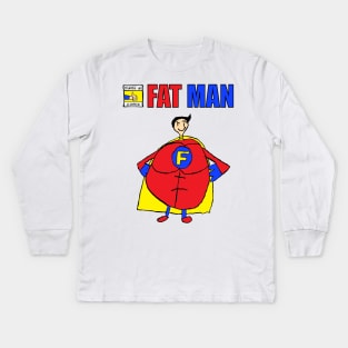 Fat Man The Sumo Wrestler By Lucas Lockhart Kids Long Sleeve T-Shirt